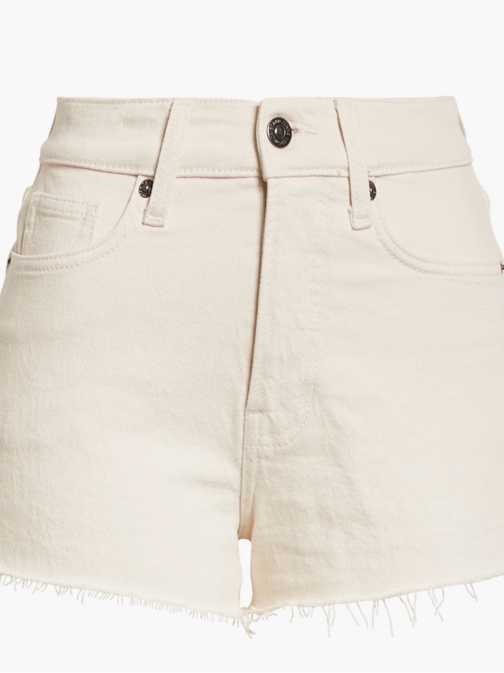 Veronica Beard High-Rise Raw-Hem Denim Shorts